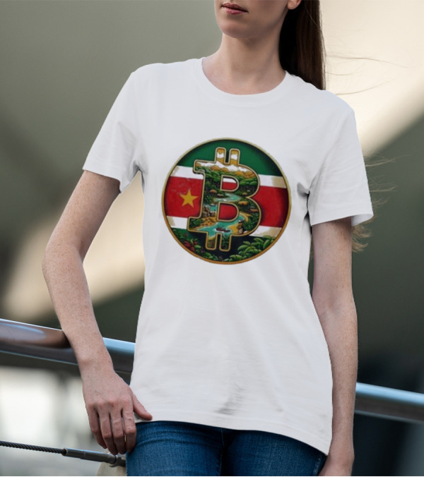 Bitcoin Suriname B Van Hool Flag Icon Circle T-Shirt