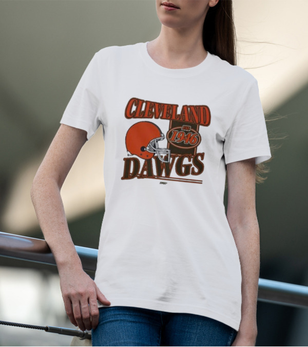 Cleveland Dawgs Est 1946 Football Helmet T-Shirt
