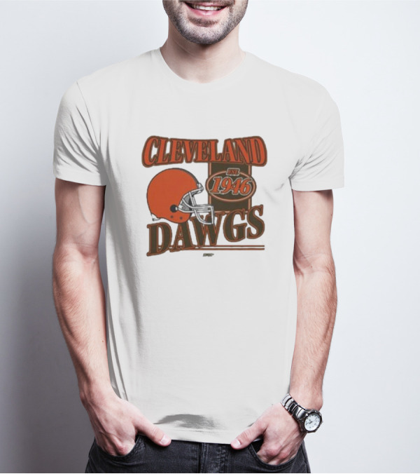 Cleveland Dawgs Est 1946 Football Helmet T-Shirt