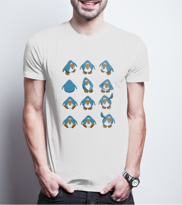 Club Penguin Blue Penguin Dance Moves Compilation T-Shirt