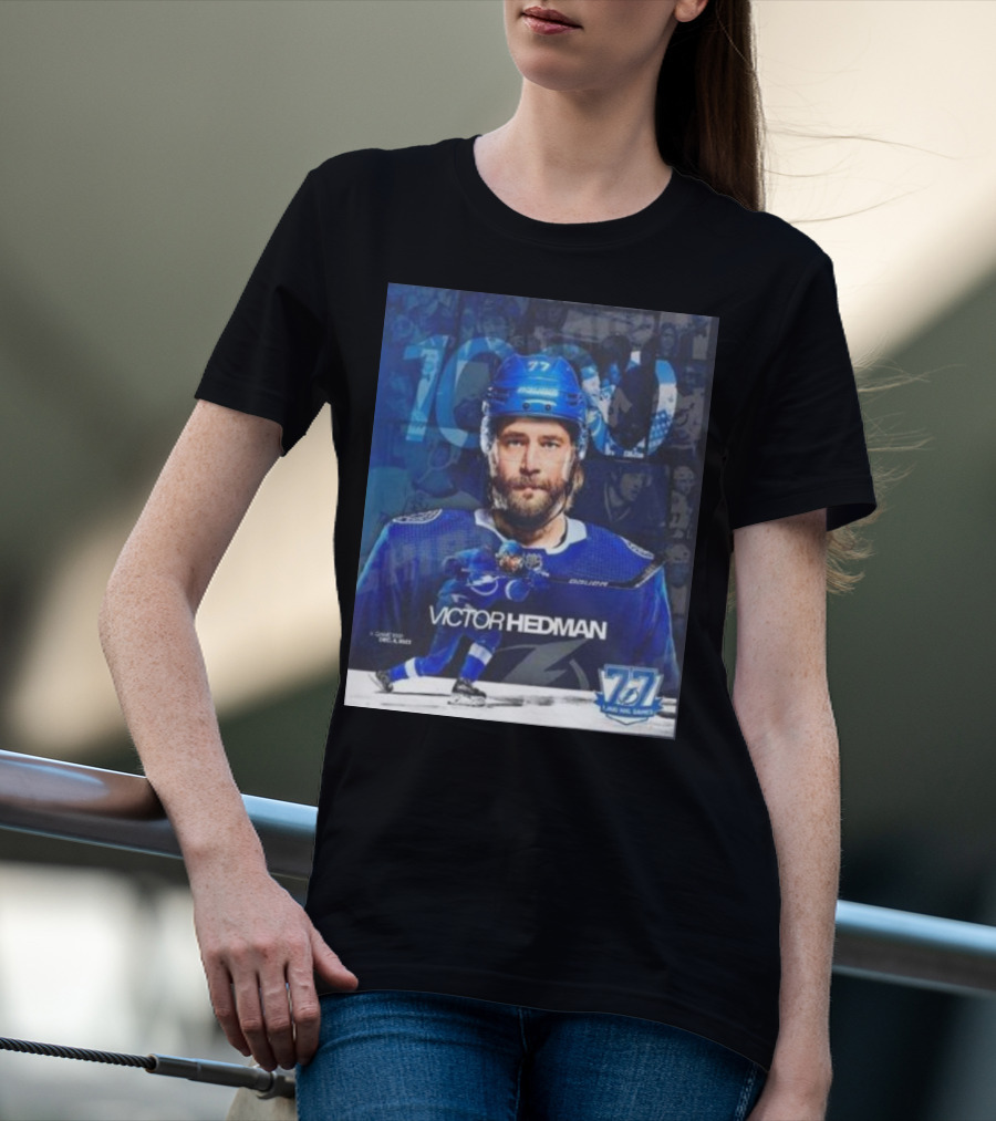 Victor Hedman 1000 NHL Games Milestone T-Shirt