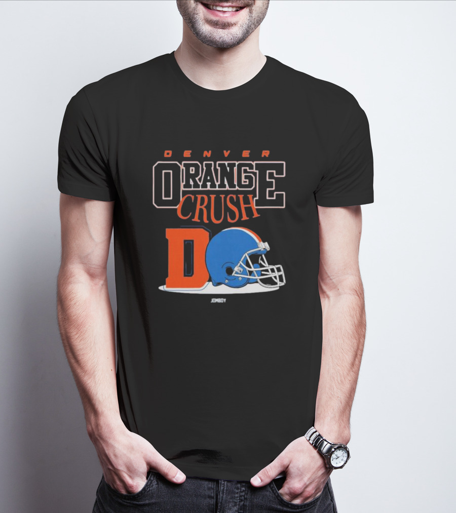 Denver Broncos Orange Crush Retro Helmet Logo D Jomboy T-Shirt