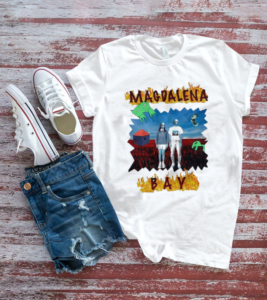 Magdalena Bay Mercurialworld Surreal Landscape With Alien Figures T-Shirt