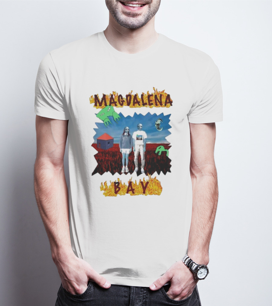 Magdalena Bay Mercurialworld Surreal Landscape With Alien Figures T-Shirt