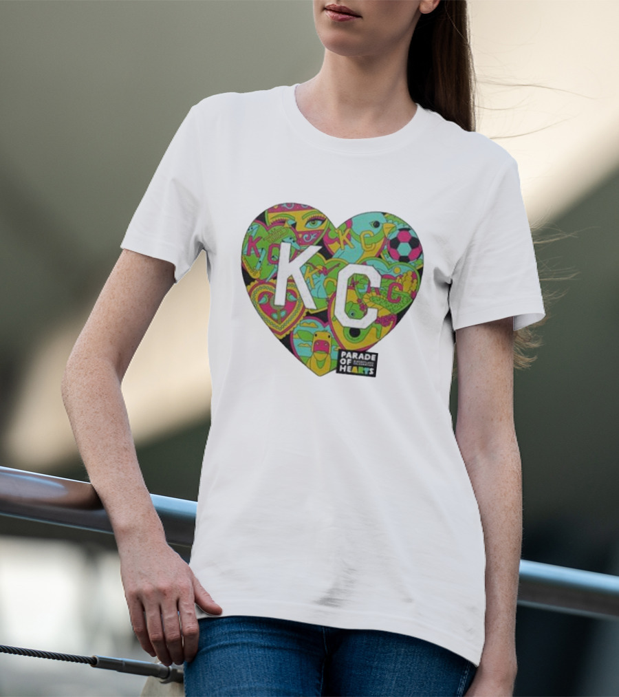 KC Heart Parade Of Hearts Multicolor T-Shirt