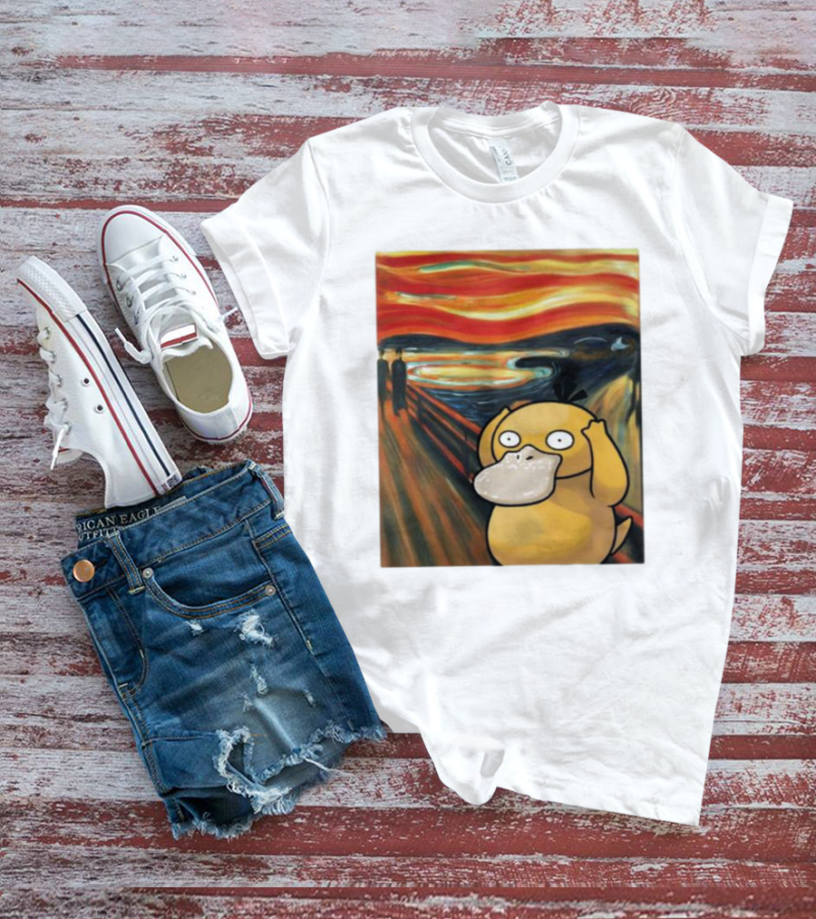 Pokemon Psyduck The Scream Van Gogh T-Shirt