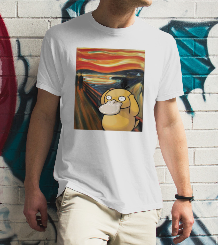 Pokemon Psyduck The Scream Van Gogh T-Shirt