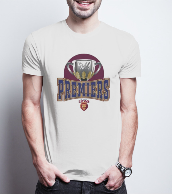 Premiers AFLW Brisbane Lions Champion Trophy T-Shirt