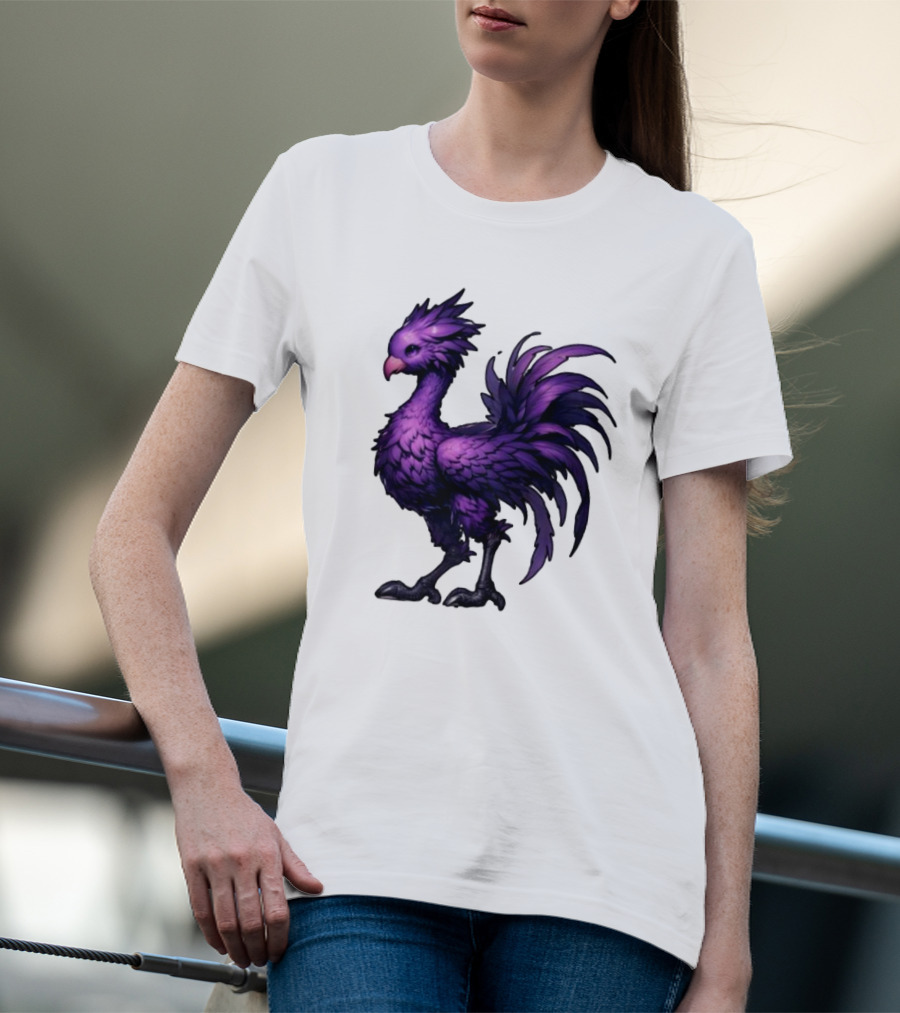 Purple Chocobo Fantasy Creature Mythical Bird Iconic Character T-Shirt