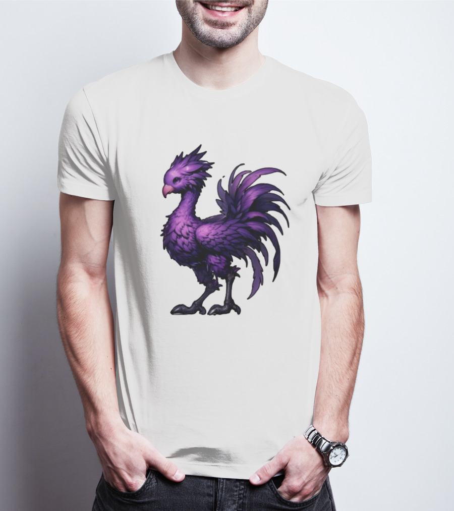 Purple Chocobo Fantasy Creature Mythical Bird Iconic Character T-Shirt