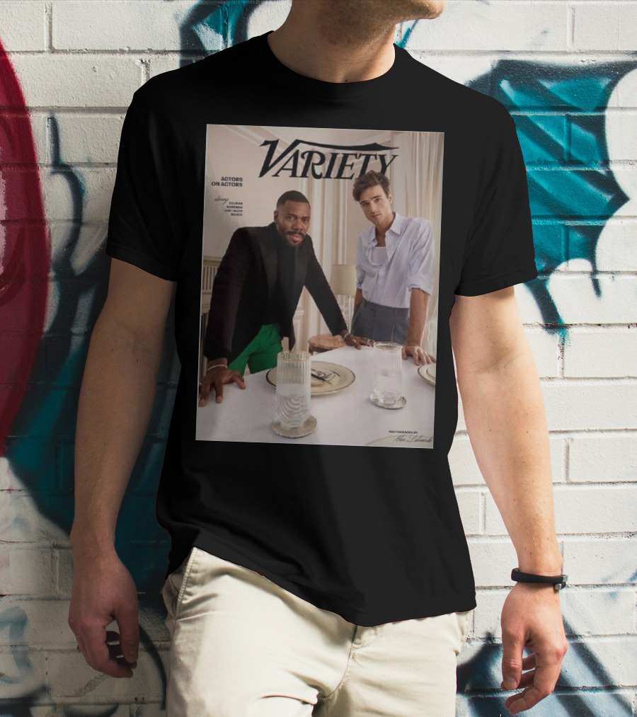 Variety Magazine Cover Featuring Colman Domingo And Jacob Elordi For Actors On Actors Series T-Shirt