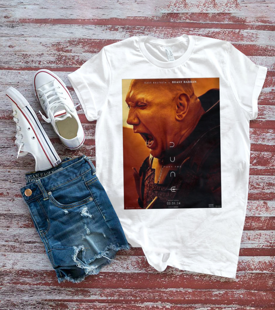 Dave Bautista As Beast Rabban In Dune Part Two 03.01.24 T-Shirt