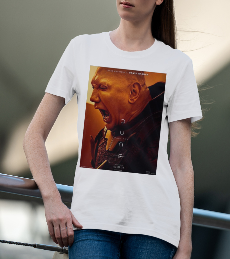 Dave Bautista As Beast Rabban In Dune Part Two 03.01.24 T-Shirt