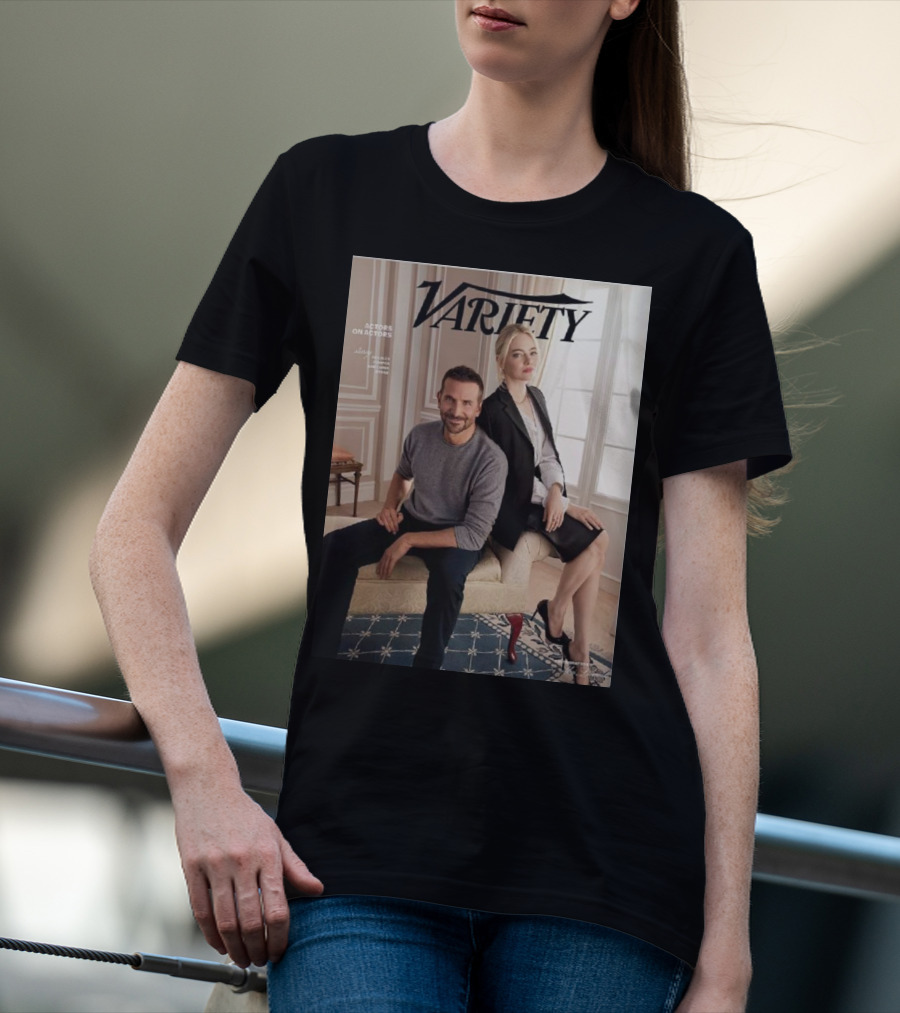 Variety Actors On Actors Emma Stone Bradley Cooper T-Shirt