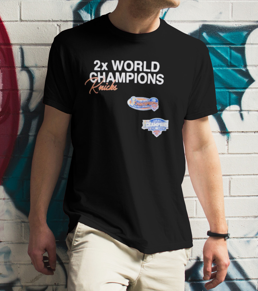 2x World Champions Knicks NBA Victory Celebrations T-Shirt
