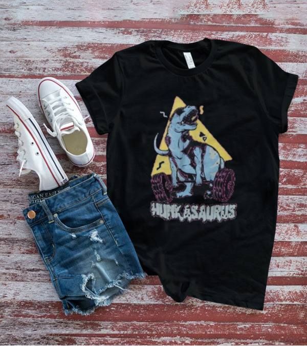 Hunkasaurus Dinosaur Weightlifting Icon Fitness Motivation T-Shirt