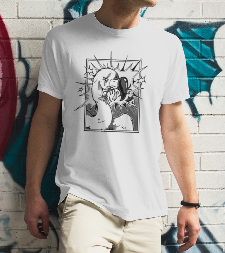 Flim Flam Ff Fishbone Flamingo Retro Cartoon T-Shirt