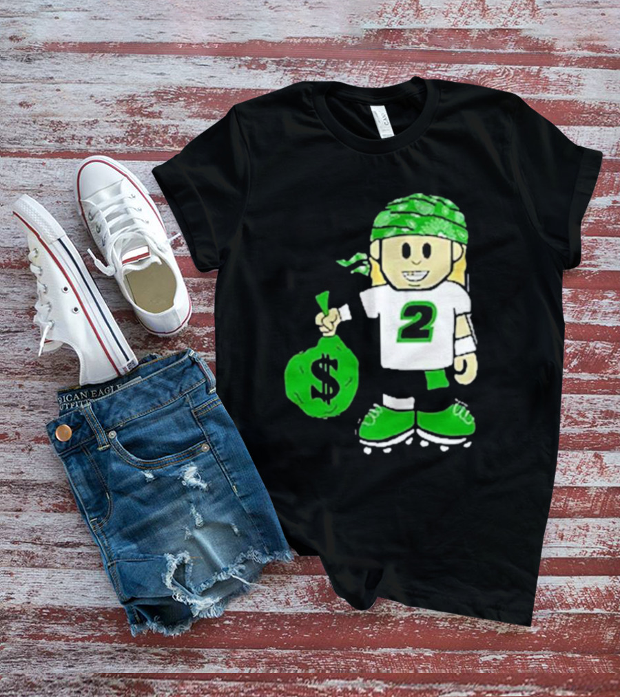Football Player Number 2 Kids Money Bag Cartoon T-Shirt