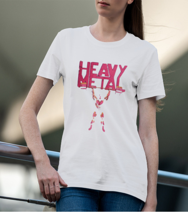 HEAVY METAL OVERHEAD PRESS LIFTING BARBELL T-Shirt