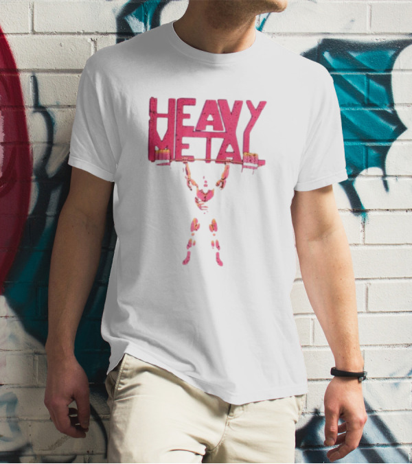 HEAVY METAL OVERHEAD PRESS LIFTING BARBELL T-Shirt