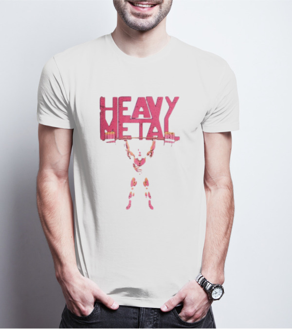 HEAVY METAL OVERHEAD PRESS LIFTING BARBELL T-Shirt