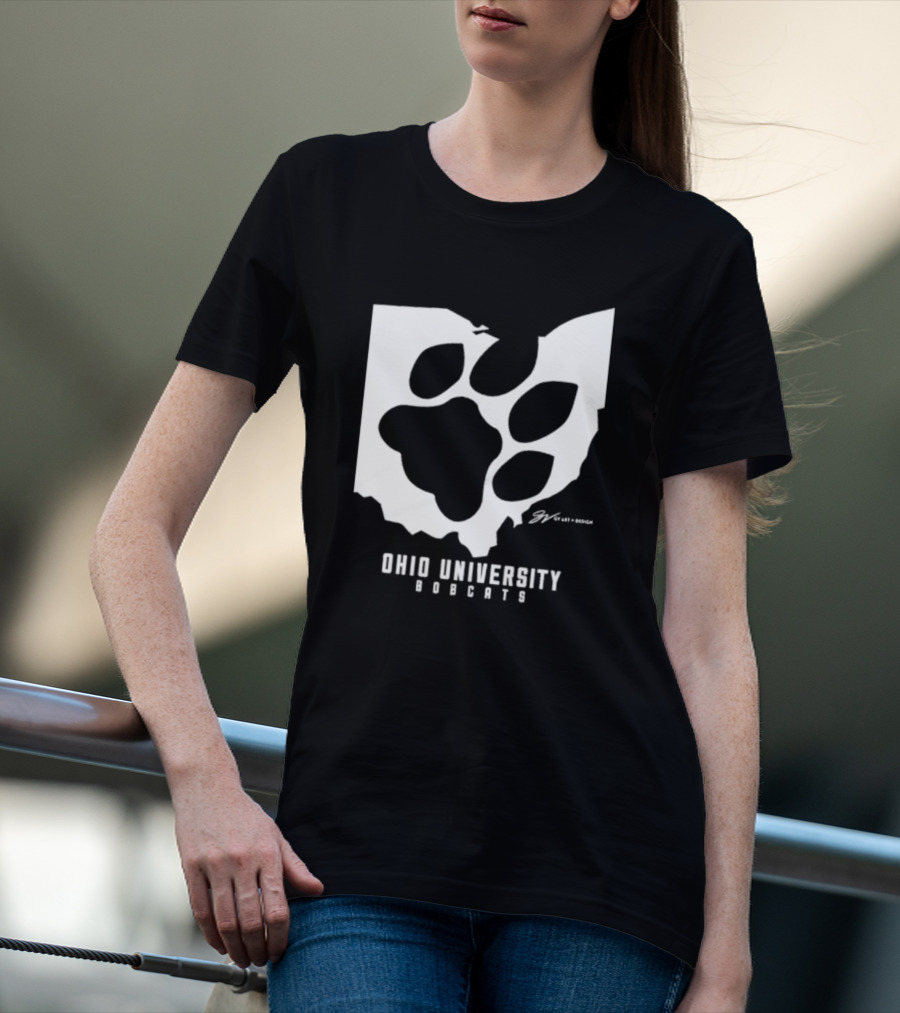 Ohio University Bobcats Paw Prints T-Shirt