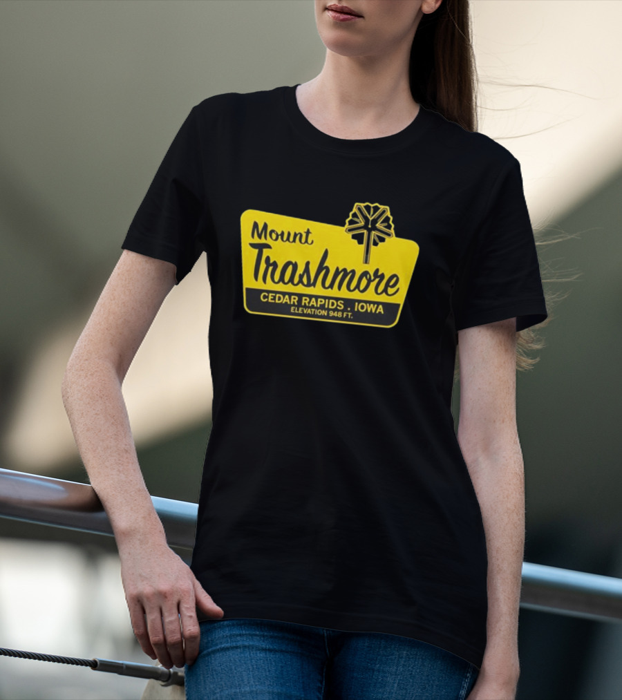 Mount Trashmore Cedar Rapids Iowa Elevation 948 Ft T-Shirt