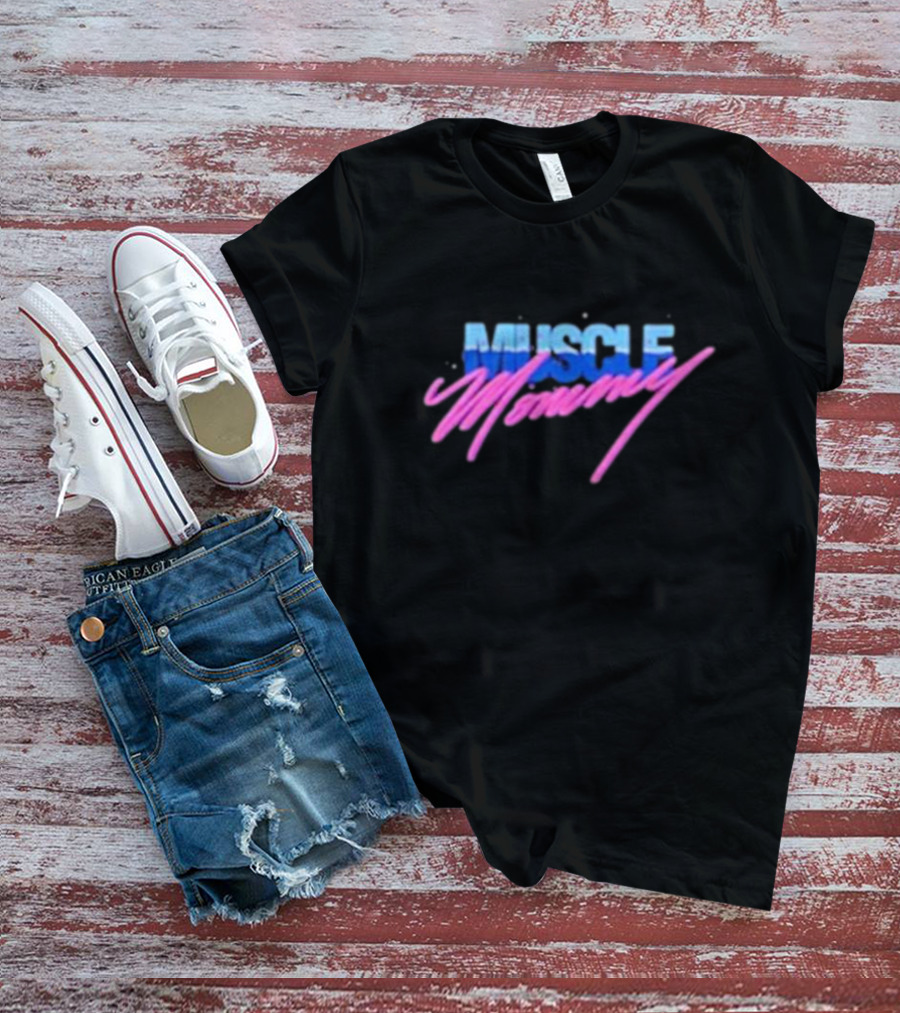 Muscle Mommy Retro Aesthetic 80s Style Vaporwave T-Shirt