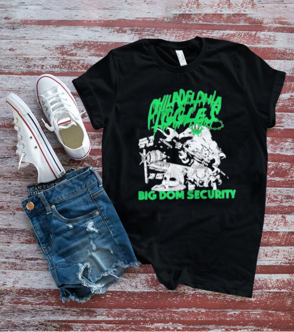 Philadelphia Eagles Big Dom Security Fierce Armored Guard With Spiked Bat T-Shirt