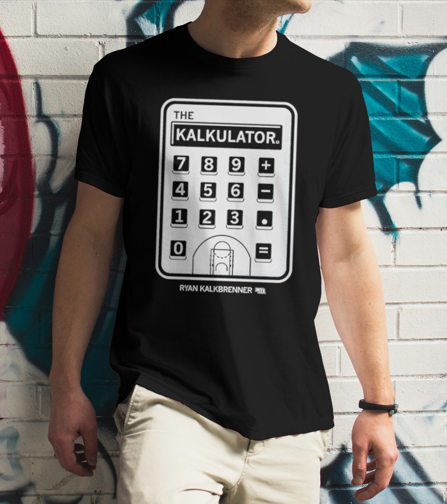 The Kalkulator Ryan Kalkbrenner Basketball Court Calculator T-Shirt