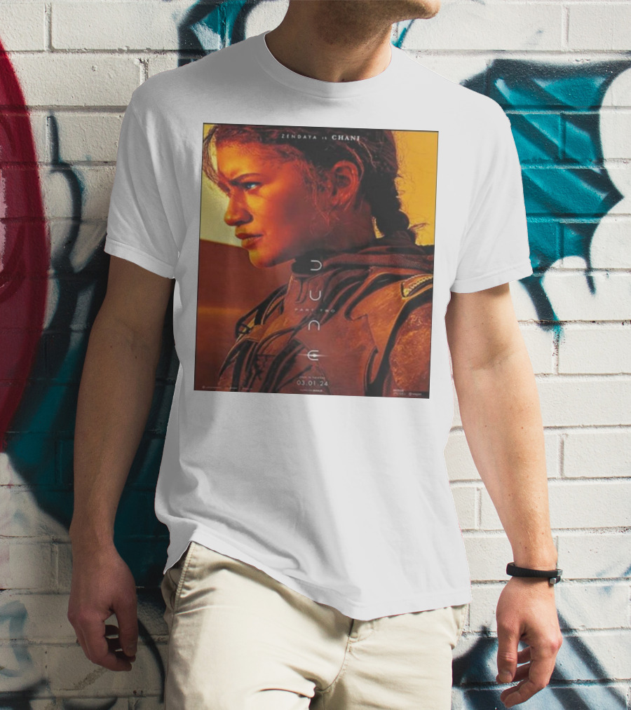 Zendaya As Chani In Dune Part Two Film Release 03.01.24 T-Shirt