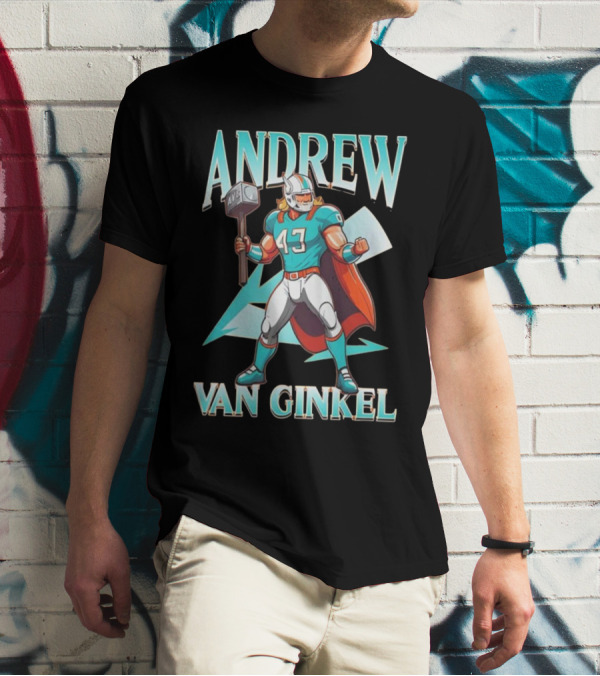 Andrew Van Ginkel Thor 47 Teal Hammer Iconic Figure T-Shirt