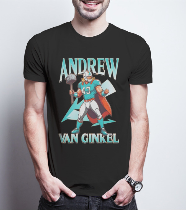 Andrew Van Ginkel Thor 47 Teal Hammer Iconic Figure T-Shirt