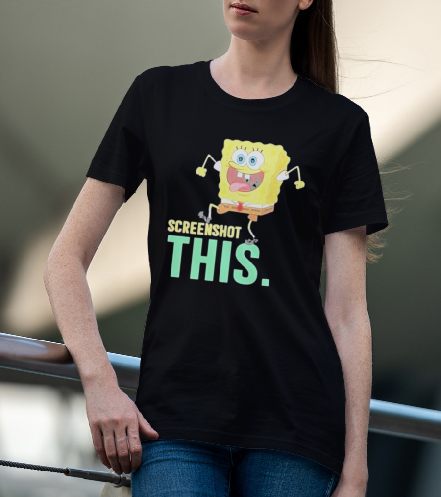 Devsprings Screenshot This Spongebob Jumping Excitedly T-Shirt