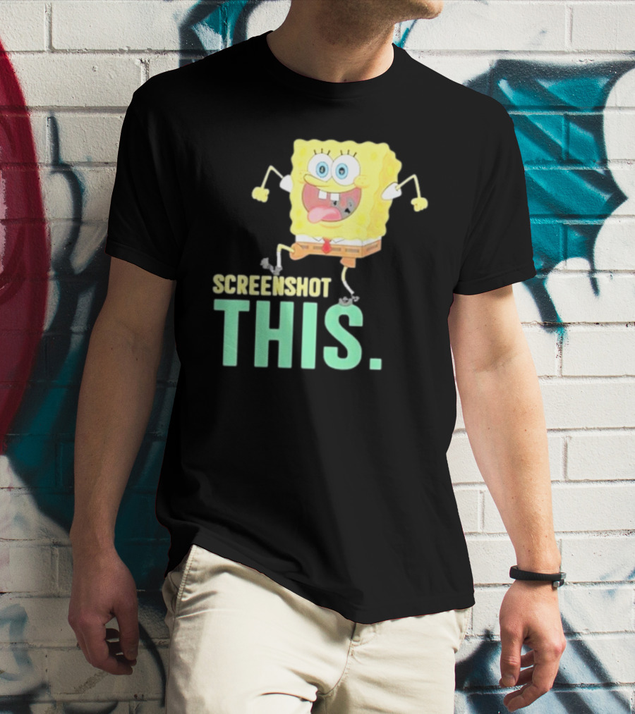 Devsprings Screenshot This Spongebob Jumping Excitedly T-Shirt