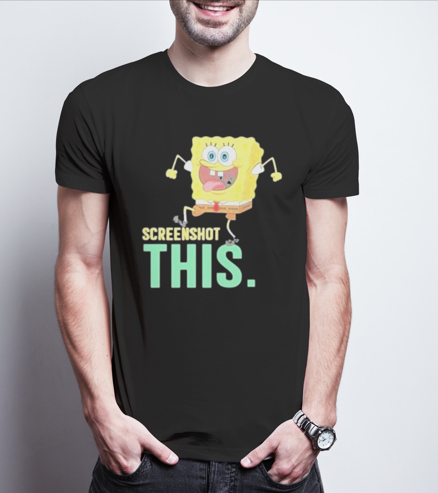 Devsprings Screenshot This Spongebob Jumping Excitedly T-Shirt