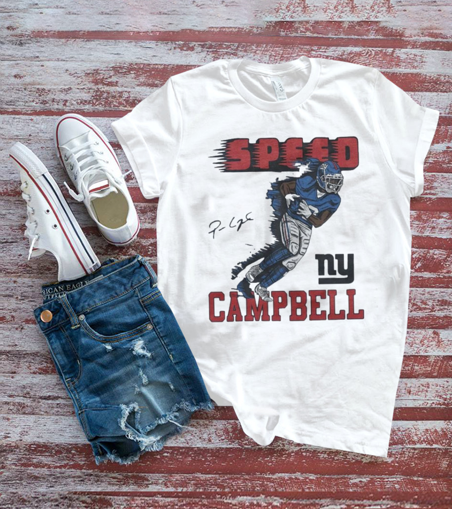 Giants Speed Campbell Signature NY Football T-Shirt