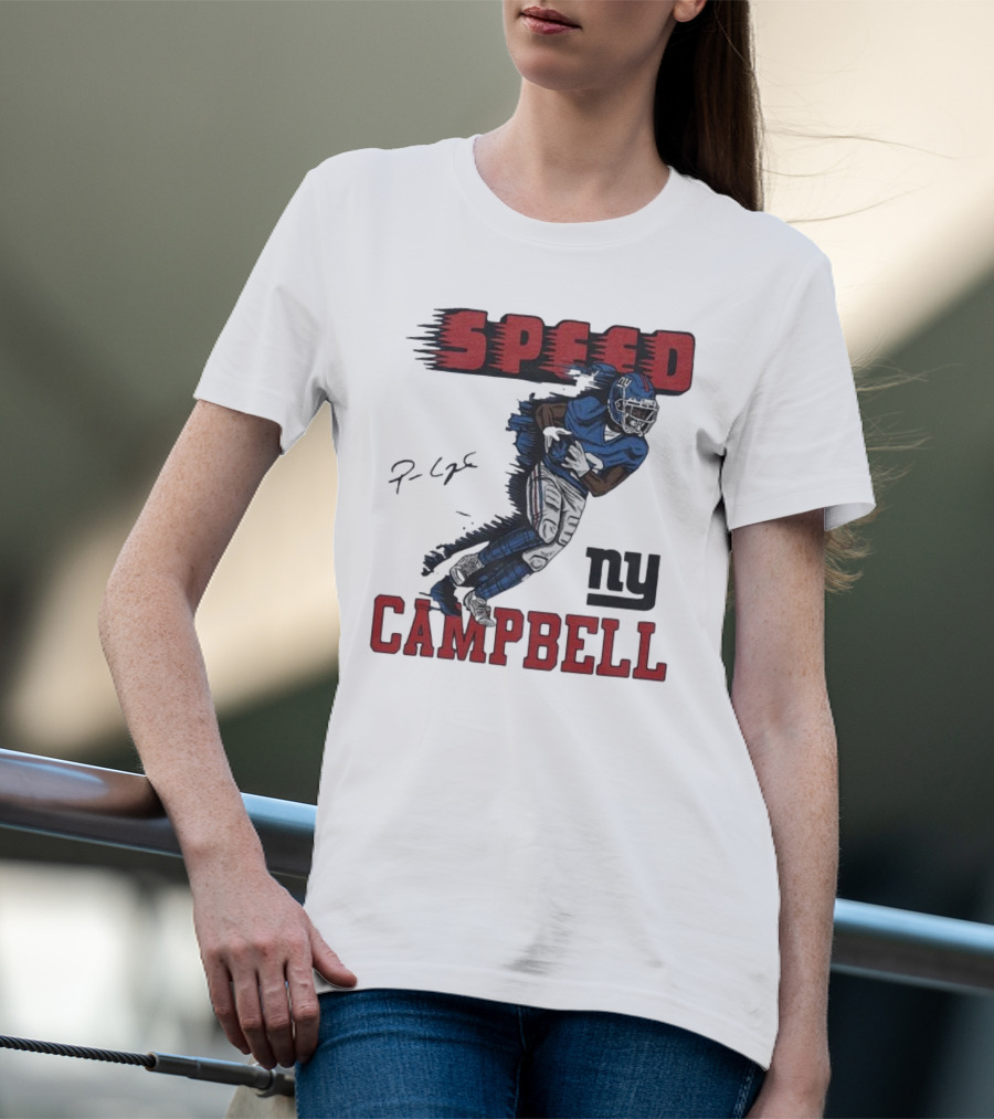 Giants Speed Campbell Signature NY Football T-Shirt