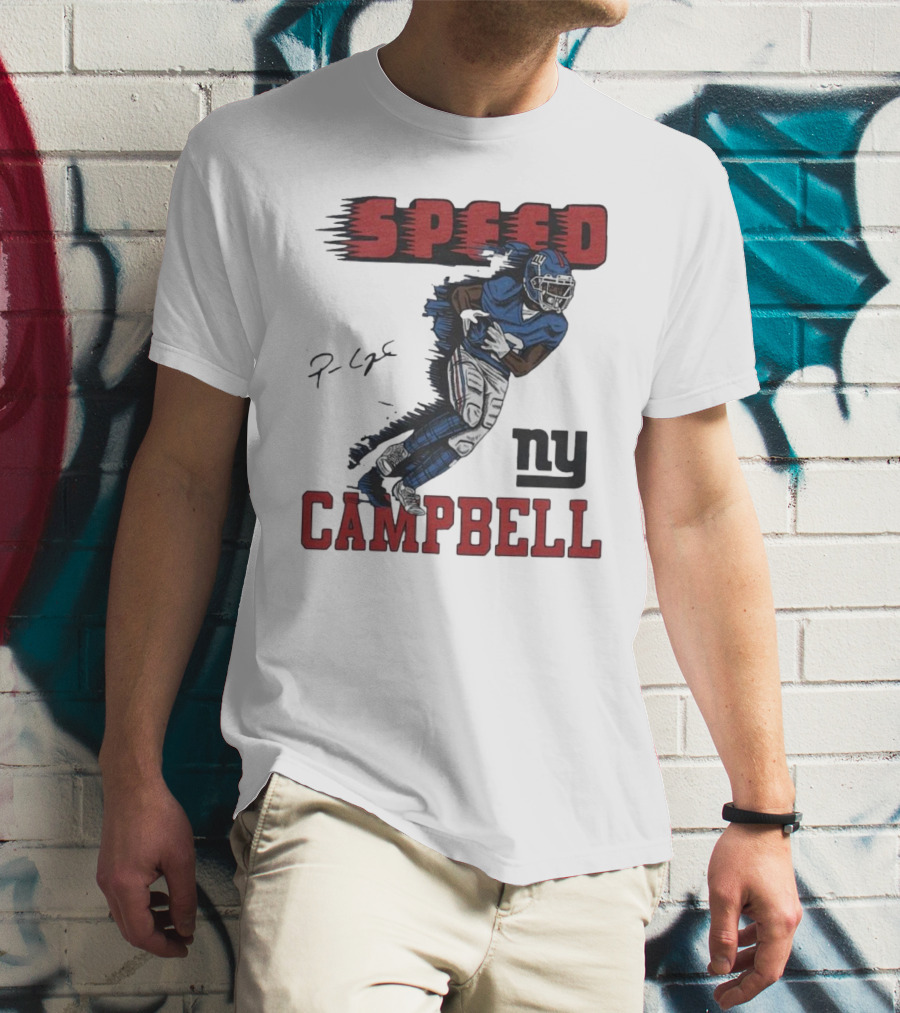 Giants Speed Campbell Signature NY Football T-Shirt