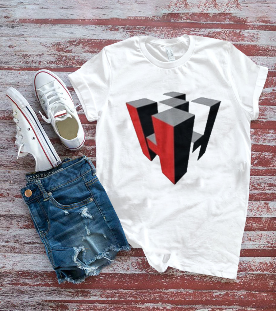 Hoonigan Big Block Red Black 3D Checkerboard T-Shirt