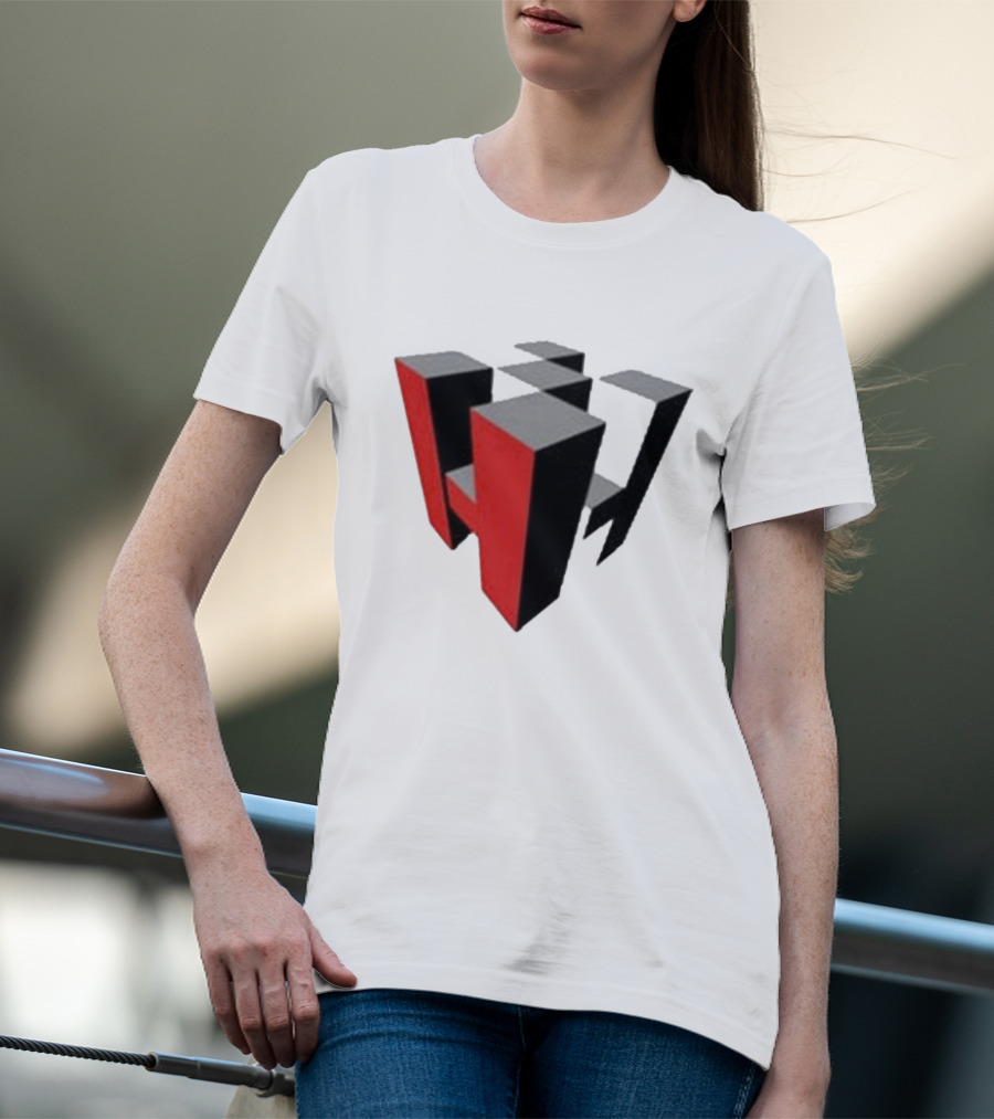 Hoonigan Big Block Red Black 3D Checkerboard T-Shirt
