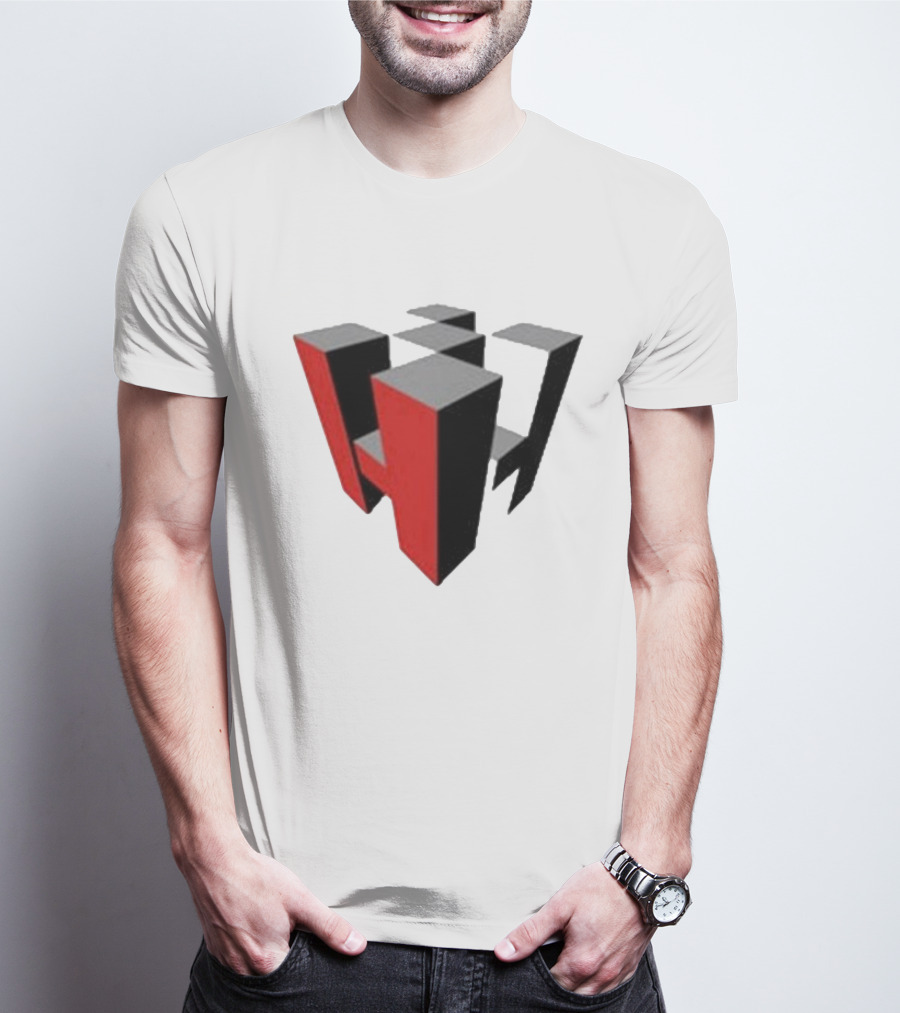 Hoonigan Big Block Red Black 3D Checkerboard T-Shirt
