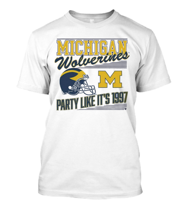 Michigan Wolverines Party Like It’s 1997 Football Helmet M T-Shirt