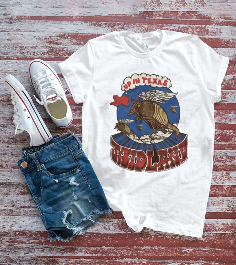 Midland Winged Armadillo Up In Texas T-Shirt