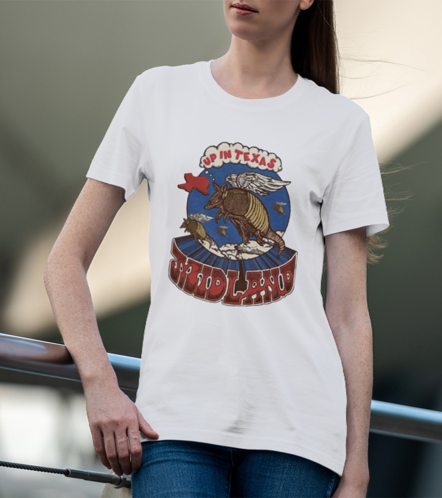 Midland Winged Armadillo Up In Texas T-Shirt