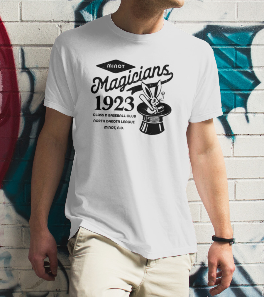 Minot Magicians 1923 Class D Baseball Club North Dakota League Minot N.D T-Shirt