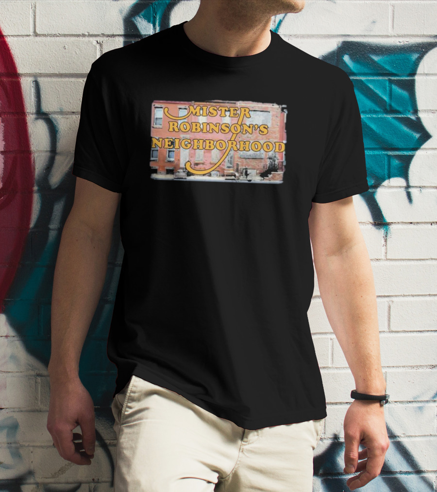 Mister Robinson's Neighborhood Urban Background Image T-Shirt