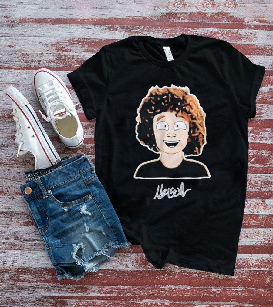 Nelson Neumann Cartoon Portrait Signature T-Shirt