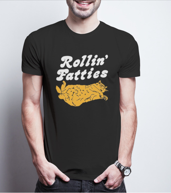 Rollin' Fatties Cat Comical Feline T-Shirt