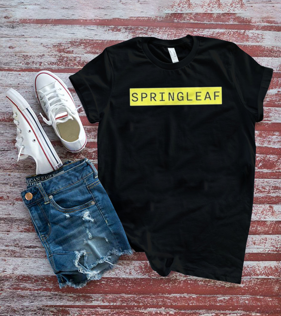 SPRINGLEAF Black And Yellow Minimalist T-Shirt